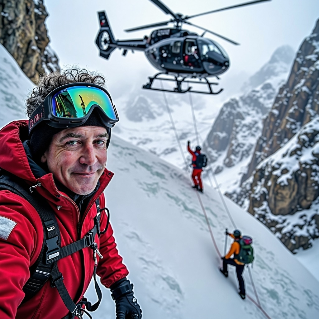 photograph of jon407 man hanging off the-FLUX TRAI